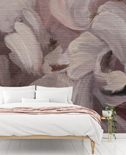 pink and purple custom abstract mural called Fluence by Loris Drago for bedrooms pink and purple custom abstract mural called Fluence by Loris Drago for bedrooms