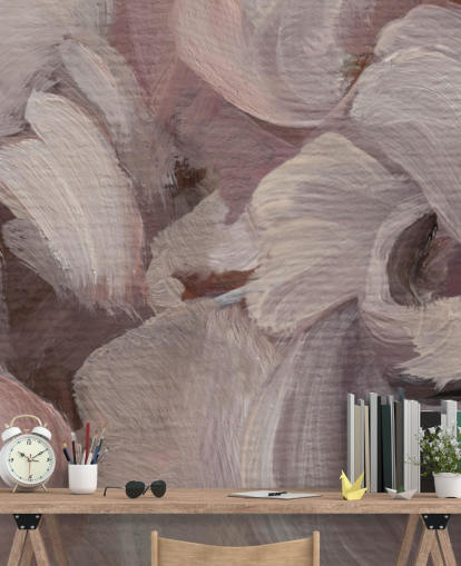 mural abstracto personalizado rosa y morado llamado Fluence de Loris Drago para dormitorios mural abstracto personalizado rosa y morado llamado Fluence de Loris Drago para dormitorios