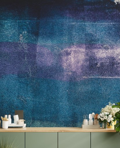 mural de parede abstrato personalizado azul e roxo chamado Painted Textures III de Tim Mossholder para quartos e banheiros mural de parede abstrato personalizado azul e roxo chamado Painted Textures III de Tim Mossholder para quartos e banheiros