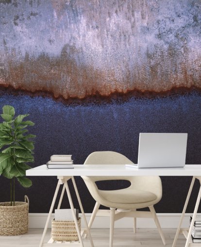 blue and grey abstract wall mural called Rusty Metal by Tim Mossholder blue and grey abstract wall mural called Rusty Metal by Tim Mossholder