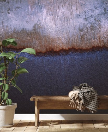 blå og grå abstrakt veggmaleri kalt Rusty Metal av Tim Mossholder blå og grå abstrakt veggmaleri kalt Rusty Metal av Tim Mossholder