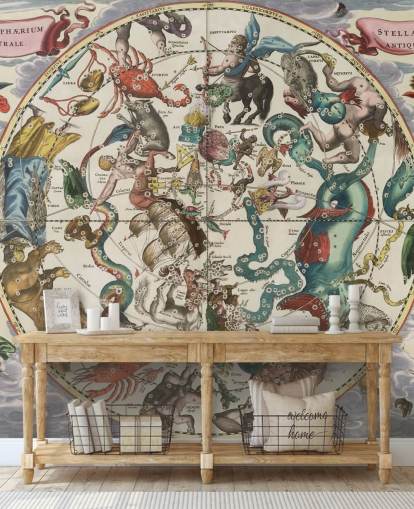 anpassbares Astronomie-Wandbild mit dem Titel Die südliche stellare Hemisphäre der Antike anpassbares Astronomie-Wandbild mit dem Titel Die südliche stellare Hemisphäre der Antike