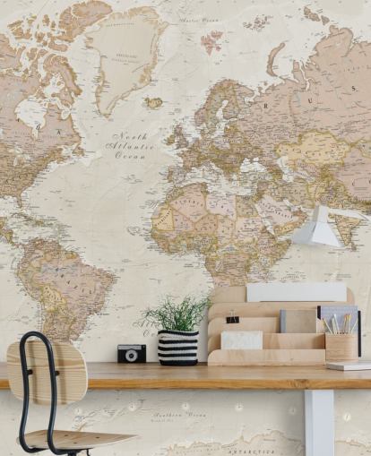 light brown customizable world map wallpaper mural called Antique World Map by Lovell Johns for bedrooms light brown customizable world map wallpaper mural called Antique World Map by Lovell Johns for bedrooms