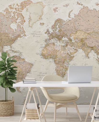 light brown customizable world map wallpaper mural called Antique World Map by Lovell Johns for bedrooms light brown customizable world map wallpaper mural called Antique World Map by Lovell Johns for bedrooms