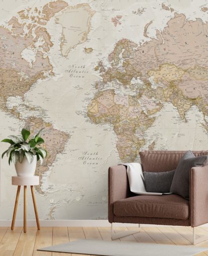 light brown customisable world map wallpaper mural called Antique World Map by Lovell Johns for bedrooms light brown customisable world map wallpaper mural called Antique World Map by Lovell Johns for bedrooms