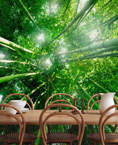 Decorazione murale con giganti di bambù Decorazione murale con giganti di bambù