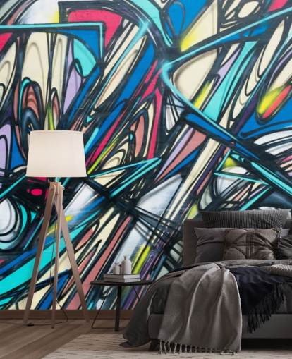 Jagged and Colourful Graffiit Wallpaper Jagged and Colourful Graffiit Wallpaper