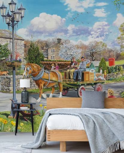 rag and bone men on a horse and cart in village wallpaper rag and bone men on a horse and cart in village wallpaper