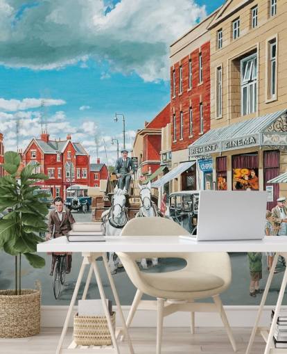 gamle 1930-tallet street view tapet gamle 1930-tallet street view tapet