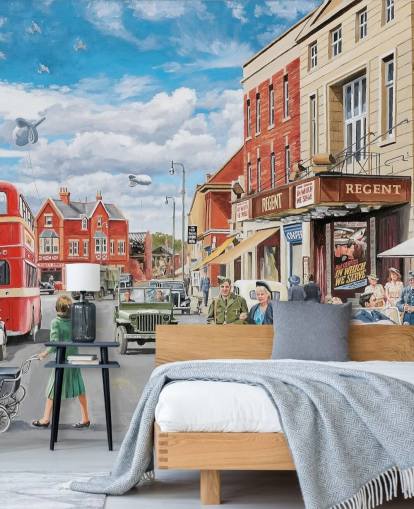 1940s street in a town wallpaper 1940s street in a town wallpaper