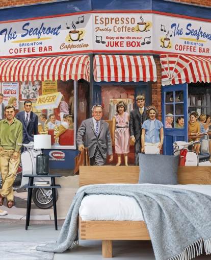 café à moda antiga em Brighton papel de parede café à moda antiga em Brighton papel de parede