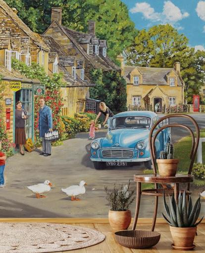 village by a brook wallpaper village by a brook wallpaper