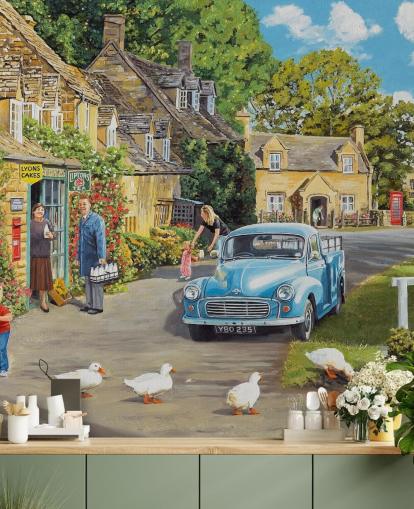 village by a brook wallpaper village by a brook wallpaper