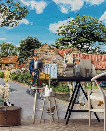 Post for the Farm Wall Mural Post for the Farm Wall Mural