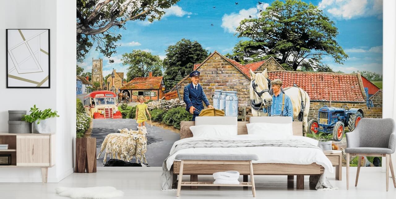 Post for the Farm Wall Mural 