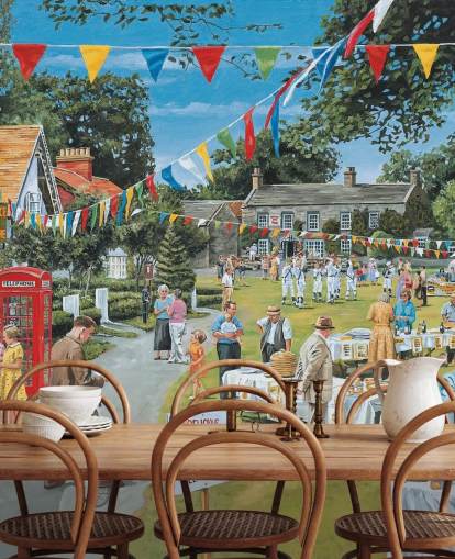 summer fair in a village wallpaper summer fair in a village wallpaper