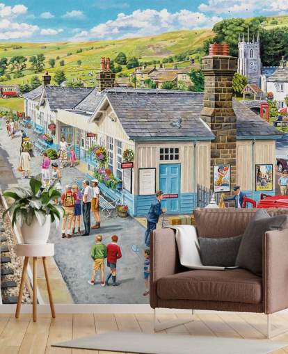 steam train at train station wallpaper steam train at train station wallpaper