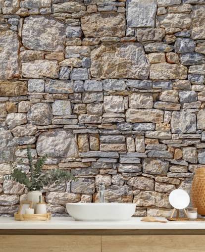 customisable made to measure stone effect mural called Greek Stone Wall by Assaf Frank customisable made to measure stone effect mural called Greek Stone Wall by Assaf Frank