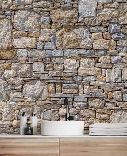 customisable made to measure stone effect mural called Greek Stone Wall by Assaf Frank customisable made to measure stone effect mural called Greek Stone Wall by Assaf Frank