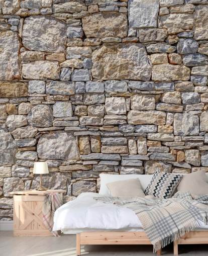 customisable made to measure stone effect mural called Greek Stone Wall by Assaf Frank customisable made to measure stone effect mural called Greek Stone Wall by Assaf Frank