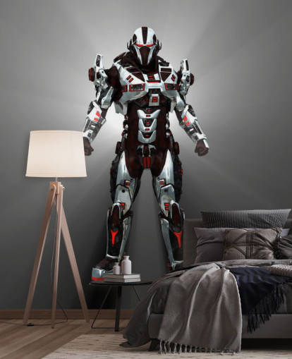 White and Red Robot Wallpaper White and Red Robot Wallpaper