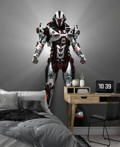 White and Red Robot Wallpaper White and Red Robot Wallpaper