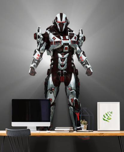 White and Red Robot Wallpaper White and Red Robot Wallpaper