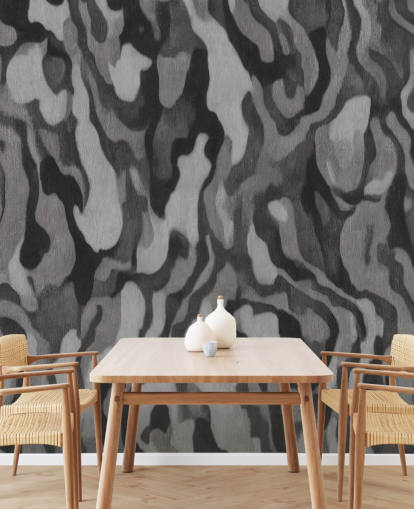 customisable grey wood effect mural called Ettore Line by Sir Edward customisable grey wood effect mural called Ettore Line by Sir Edward
