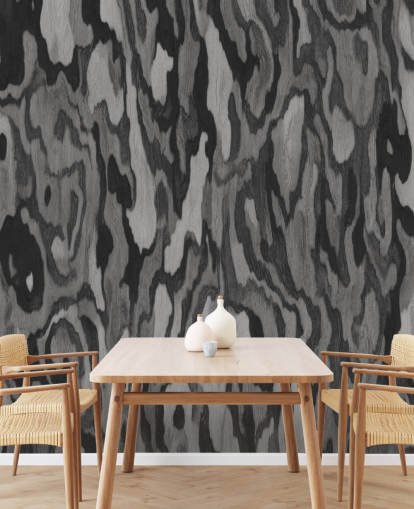 customisable grey wood mural called Ettore Root by Sir Edward customisable grey wood mural called Ettore Root by Sir Edward