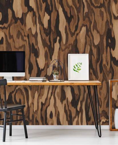 brown customisable wood effect mural called Ettore Walnut from Sir Edward brown customisable wood effect mural called Ettore Walnut from Sir Edward