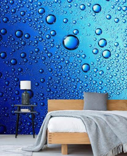 Fotomural Gotas de lluvia azules Fotomural Gotas de lluvia azules