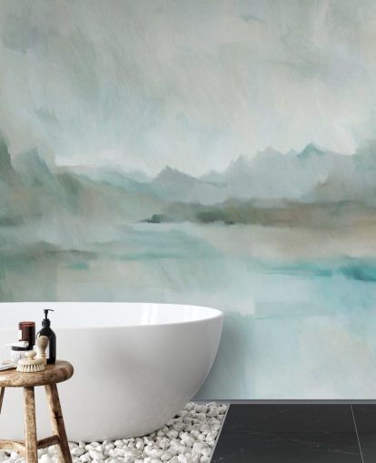 blue and grey customisable abstract mural called Velvet Horizon from Sir Edward for bathrooms and kitchens blue and grey customisable abstract mural called Velvet Horizon from Sir Edward for bathrooms and kitchens