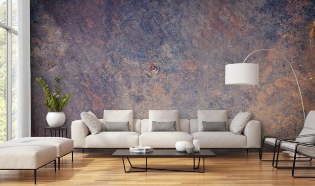 tilpasselig metal tapet vægmaleri kaldet Metallic Velvet til soveværelser, stuer og køkkener