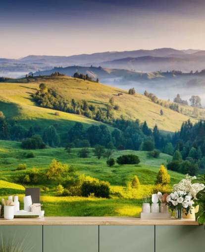 grüne und blaue Landschaftstapete namens Mountains Landscape für Heimbüros grüne und blaue Landschaftstapete namens Mountains Landscape für Heimbüros