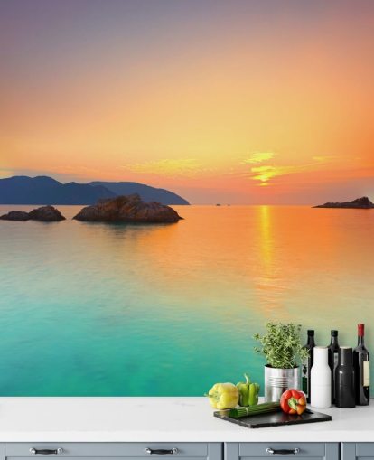 Ocean Sunrise Wall Mural Ocean Sunrise Wall Mural