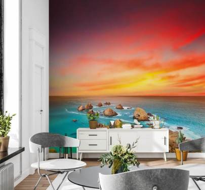 Fondo de pantalla Rocky Sunset Coast