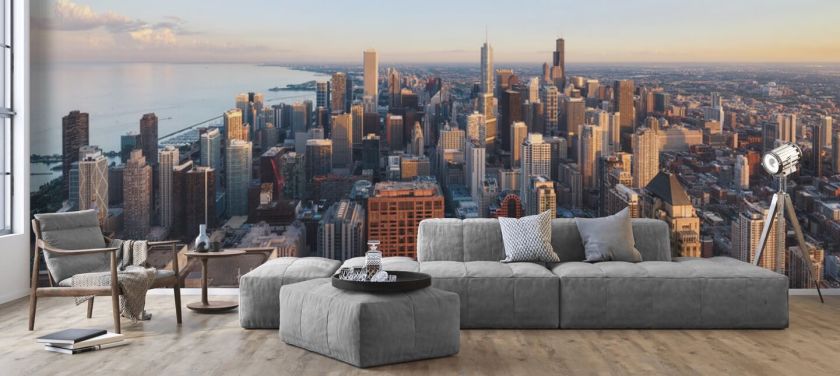 Chicago Skyline City Wall Mural