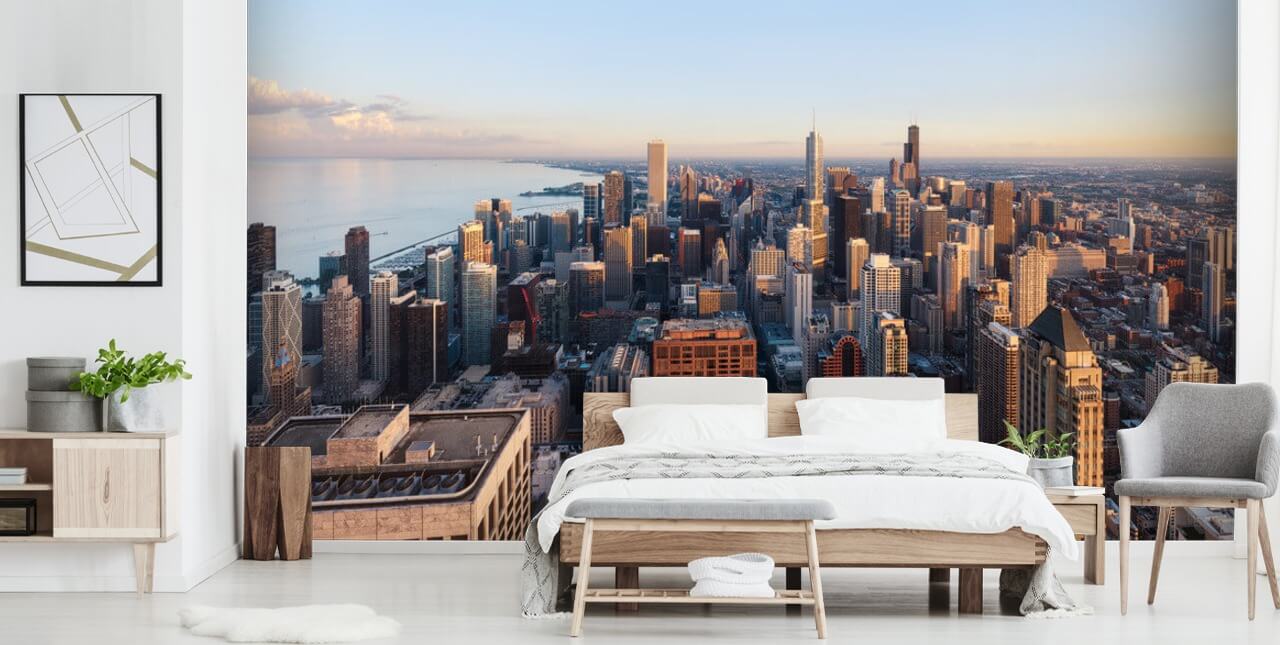 sky view of chicago wall mural sky view of chicago wall mural