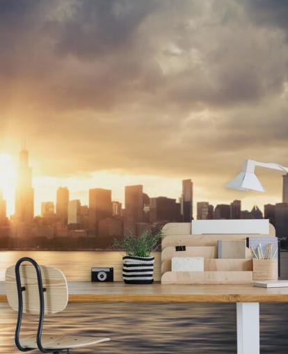 sun rise at chicago wallpaper sun rise at chicago wallpaper