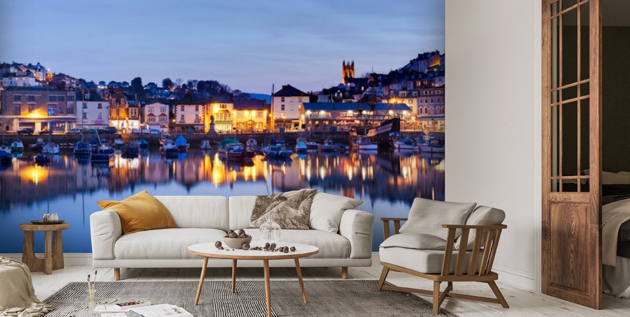 Brixham Devon Wall Mural | Wallsauce UK