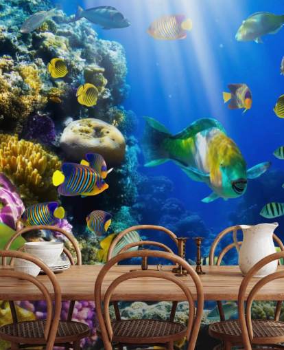 Koral og fisk Baggrund Koral og fisk Baggrund