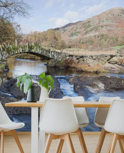 Stone Bridge River Wall Mural Stone Bridge River Wall Mural