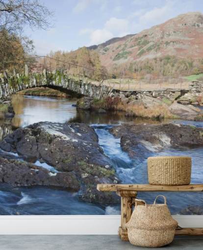 Stone Bridge River Wall Mural Stone Bridge River Wall Mural