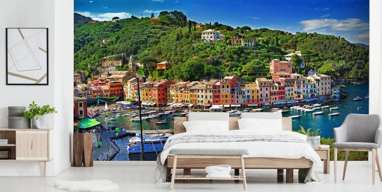 Mural de pared Casas coloridas de Portofino