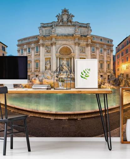 Fontaine de Trevi, Rom, italiensk tapet Fontaine de Trevi, Rom, italiensk tapet