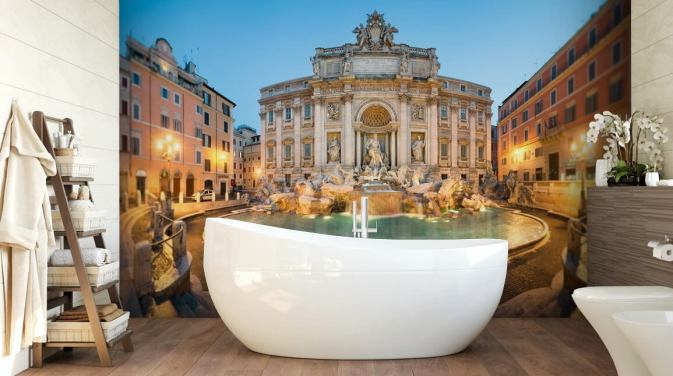 Fontaine de Trevi, Rom, italiensk tapet
