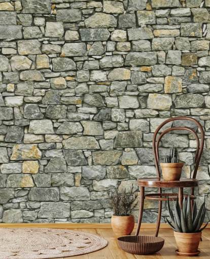 Greys and Yellows Wallpaper Mural Greys and Yellows Wallpaper Mural