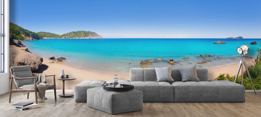 Panoramic Beach View Wall Mural