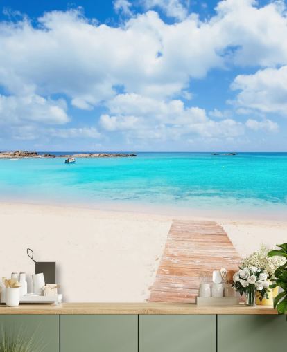 Blissful Boardwalk Wallpaper Mural Blissful Boardwalk Wallpaper Mural