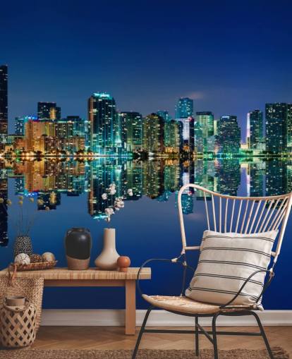 blue skyline of miami wallpaper blue skyline of miami wallpaper